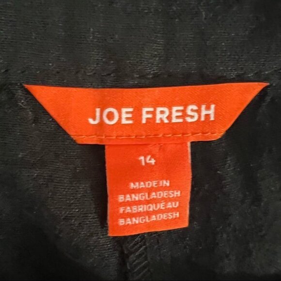 JOE Fresh Black Linen Blend Shorts Size 14 - Picture 7 of 9